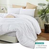 Utopia Bedding Duvet Cover Set with Pillowcases - 3 Pieces Bedding Duvet Cover with Zipper Closure - 1 Duvet Cover with 2 Pillowcases - Soft Brushed Microfiber (Queen, White) — image 3
