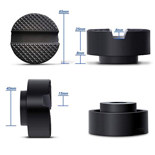 Caoutchouc Cric, HE-TOP Bloc de Caoutchouc Tampon Cric Hydraulique Auto Bloc de Caoutchouc Tampon Coussin en Caoutchouc, Protéger Le Bas de Caisse Lors du Levage de la Voiture(2 Pièces)