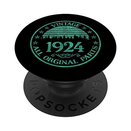 Cumpleaños 365 Vintage 1924 Original Partes 98 Regalo de cumpleaños PopSockets PopGrip Intercambiable