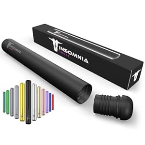 Insomnia Smoke Sigaretten Houder | Water, geur & geurbestendig | Premium tabaksdoob buis sigarettenopslagcontainer doos voor King Size Pre-roll Cone | Gemaakt van CNC aluminium (zwart)