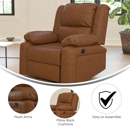 Sillón reclinable marrón contemporáneo miniatura 4