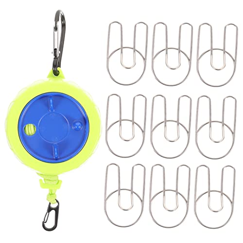 SOLUSTRE 2 Sets Retractable Portable Clothesline with Hooks for Outdoor Indoor Use for Camping Hiking Travel and Home Drying Lightweight Easy to Store