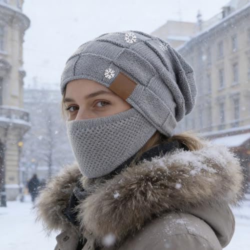 Cold Weather Balaclava Ski Mask Fleece Lined Winter Warm Hat for Men Women (Beige) - image 2