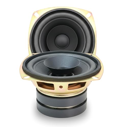 Image of 3 inch Inch Full-Range Speaker | Dual Cone | 20W Nominal | 40W Max | 4-Ohms | Copper Coil | 53mm Dual Magnet | High Sensitivity | Ideal for Home & Car Audio (Pack of 2)