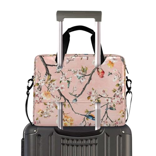 Funda Mensajero para Portátil 15.6 Pulgadas con Asa y Correa Rosa miniatura 4