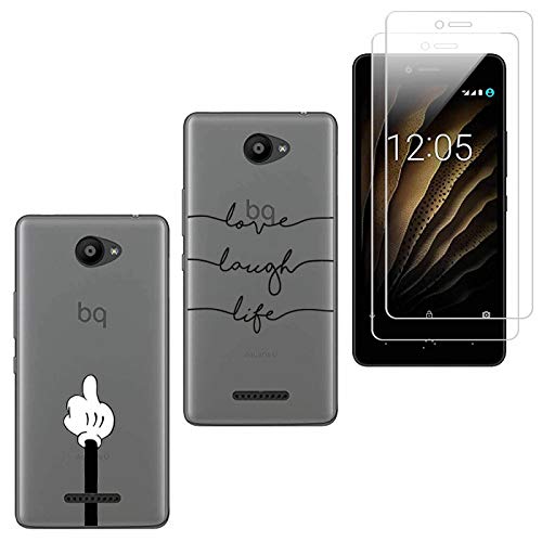 Reshias 2 X Funda bq Aquaris U/U Lite, Cárcasa Silicona Transparente Gel...