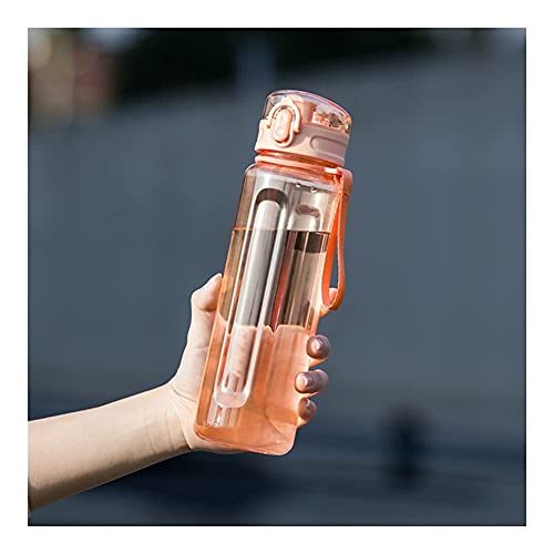 Waterfles waterfles plastic sportwaterfles met flip-up deksel sportkruik voor camping outdoor sport wandelen kantoorfles (kleur: wit)