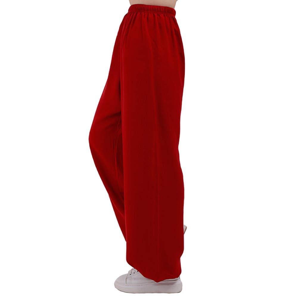 FLY FLUTai Chi Clothing Women，men Tai Chi Trousers Training Long Pants Kung Fu Clothing Wushu Qi Gong Martial Arts Wing Chun Shaolin, Natural Cotton And Linen Pants Skin-friendly,B-S