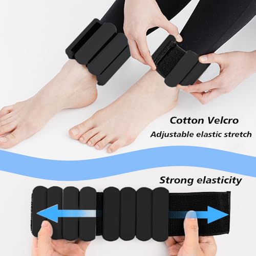 Image of Wrist Ankle Weights for Women 2 Pack(1lb Each), Ideal for Strength Training | Adjustable Silicone Wearable Arm and Leg Weights for Pilates, Gym, Yoga, Cardio. Waterproof, Anti slip, Sweat Proof
