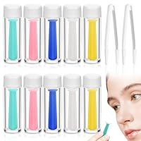 Kontaktlinsen Einsetzhilfe 10 Stück Kontaktlinsen Sauger Kontaktlinsen Einsetzhilfe Weiche Linsen Geeignet zum Tragen von Linsen (Rosa/Blau/Gelb/Grün/Transparentweiß)