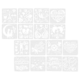 Stencil da disegno: realizzati in materiale ecologico, resistenti, resistenti all'usura e lavabili, stencil a forma di cuore