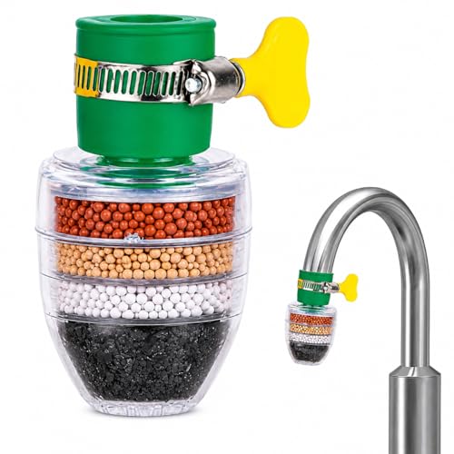 Image of MAKBRO 6 Layer Tap filter Multilayer | Activated Carbon Faucet Water Filters Universal Interface Home Kitchen Faucet Tap Water Clean Purifier Filter Cartridge Five Layer Water Filter-Pack of 1