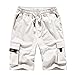 Men's Fashion Cargo Shorts Waist with Drawstring Comfy Multi-Pocket for Summer Outdoor Wear Athletic Short Pant