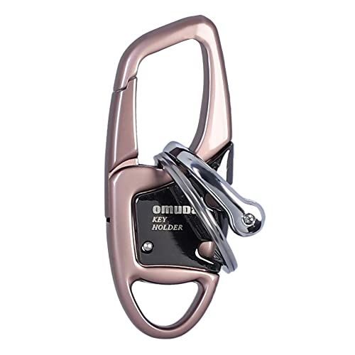 Image of Techpro Stainless Steel Keychain Heavy Duty Car Keychain For Men And Women (Brown)