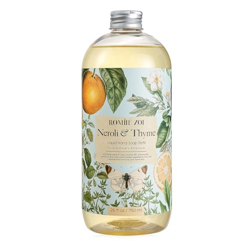 ROMIIE ZOI Liquid Hand Soap Refill, Neroli & Thyme, 750ml/26 FL OZ