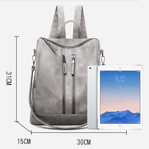 Women's PU Leather Fashion Backpack - Minimalist Daypack For School, Travel, Work - View #2