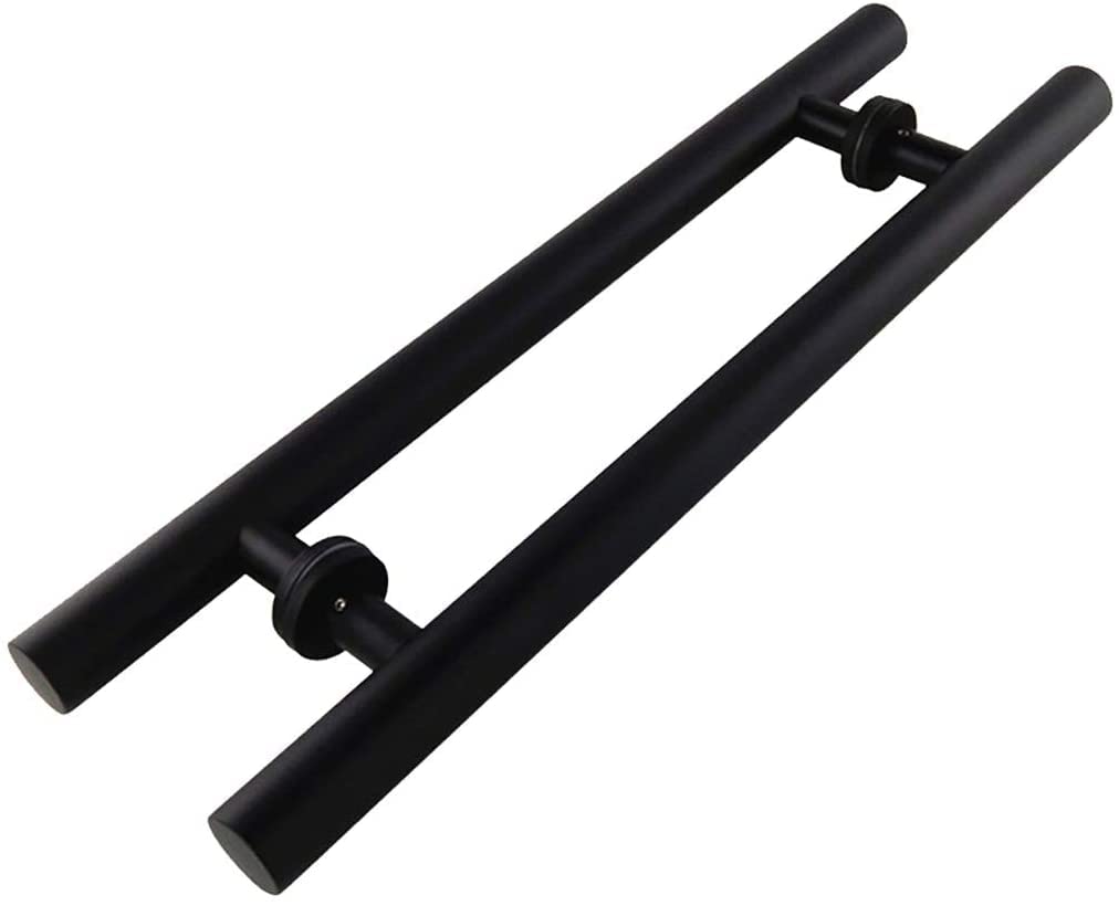 Poignée de porte push-pull en acier inoxydable noir ou argent CHEWYNP