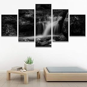 SIGNWIN 5 Panel Canvas Wall Art High Contrast...