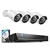 REOLINK 8CH 5MP Home Security Camera System, 4pcs Wired 5MP Outdoor PoE IP Cameras with Person Vehicle Detection, 4K 8CH…