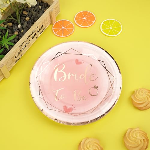 SHIDOW Bachelorette Party Decorations Paper Plates, Bachelorette Party Paper Plates, Bride to be' Bachelorette Party Round Dinner Plates, Disposable Plates Dessert Dinner Plate (30Pcs)