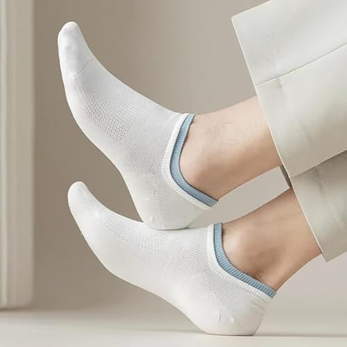 Image of Pack of 8 Men and Women summer breathable Socks - Soft Cotton, Breathable & Anti-Slip Liner Socks | Lightweight for Sneakers, Casual & Office Shoes