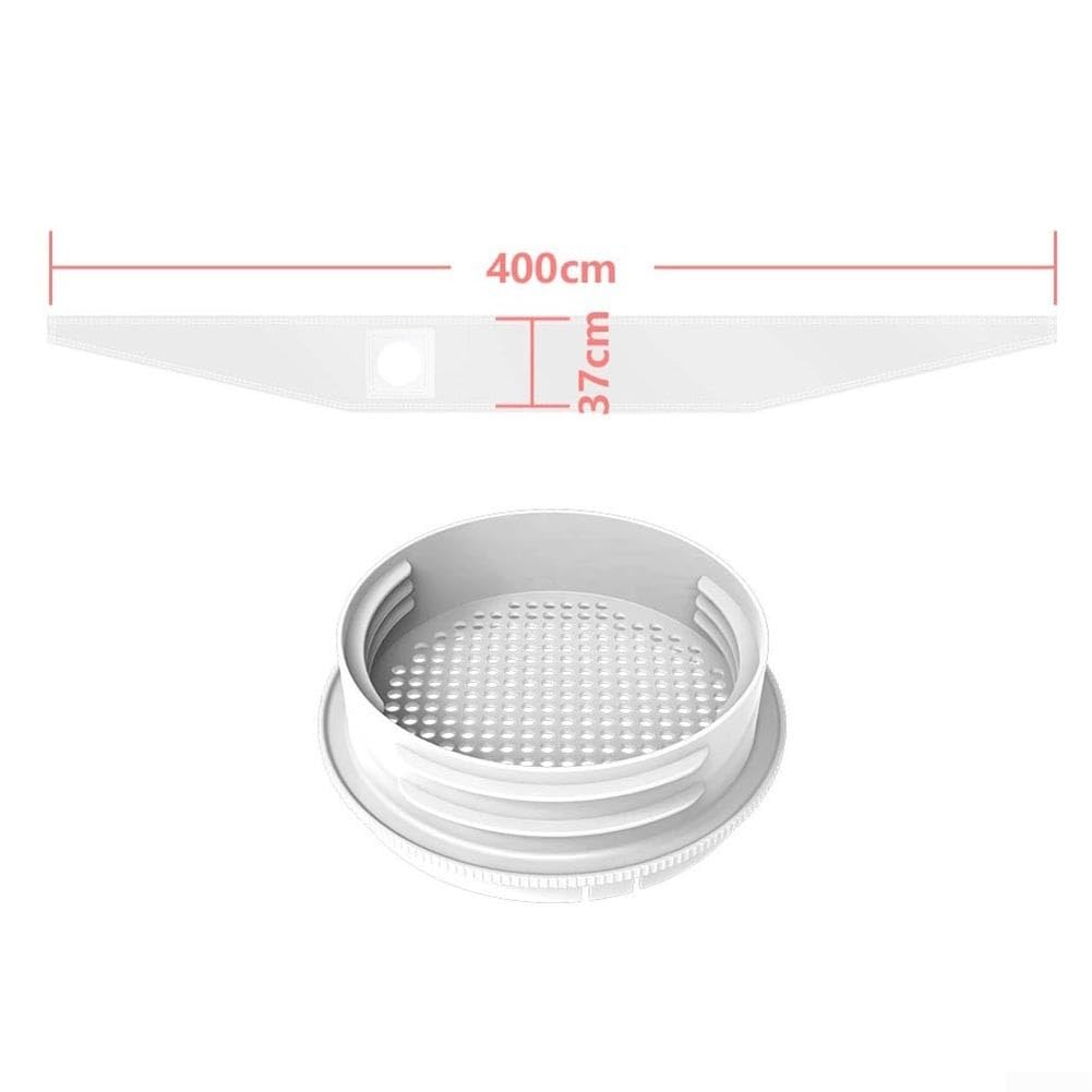 Guarnizione per finestra del condizionatore d'aria, 400 cm, con materiale in poliestere impermeabile e innovativo connettore rotondo, adatta per unità portatili AC, asciugatrice e deumidificatore