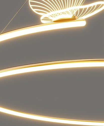 Lustre LED rond à intensité variable moderne pour salle à manger - 6