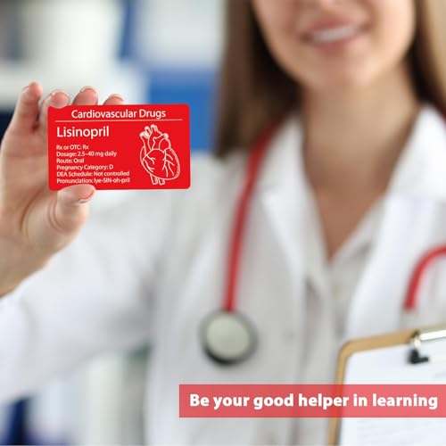 gisgfim 300 Pharmacology Drugs Flash Cards Nursing Students Med School Essentials Flash Cards with Box Study & Review Notes for Drug Names Test Prep Test Questions Dosage Formulas Iv Gauges by gisgfim - Image 6