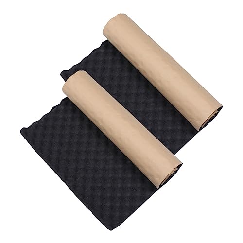 Black Self Adhesive Soundproof Pad, 2Pcs Rubber Plastic Noise Reduction miniatura 1