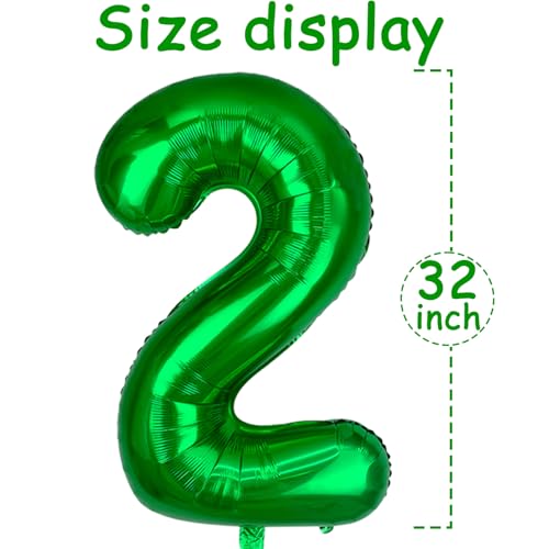 Image of 2026 Dark Green Foil Number Balloons, 32 Inch | Emerald Hunter Forest Green, Huge Foil Number 2026, Birthday,Happy New Year Eve, Graduation Christmas Decorations