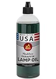 Paraffin Lamp Oil - Green Smokeless, Odorless, Clean Burning Fuel for Indoor and Outdoor Use with E-Z Fill Cap and Pouring Spout - 32oz - by Ner Mitzvah