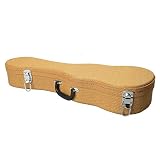 Glarry 24'' Python Pattern Leather Concert Ukulele Hardshell Case with Plush Interior and Storage