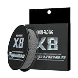 WUPUMAN Braided Fishing Line Non-Fading Super 100% PE Ocean, Lake,Parks, River Fishing Spot(Black &White