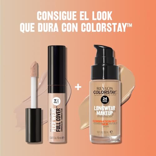 REVLON ColorStay Flex Wear Full Cover Corrector de 100% cobertura de larga duración con ácido hialurónico y vitamina E tono Light Medium, 10ml - imagen 7