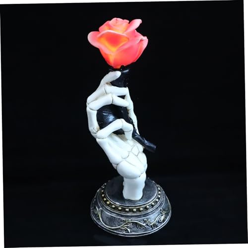 Lámpara rosa de mano de esqueleto para ambiente romántico en fiestas y ventanas