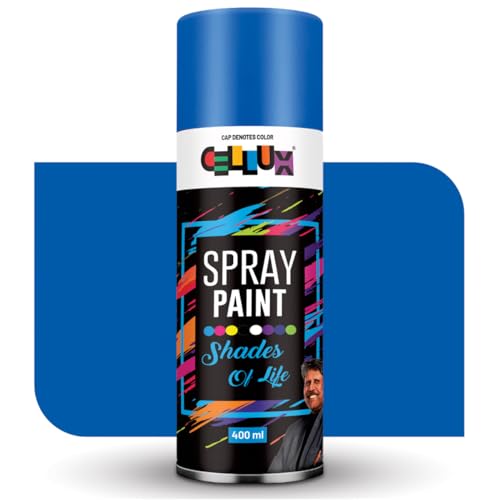 Image of Cellux 2X Ultra Cover Isuzu Blue Spray Paint | DIY Quick Drying with Premium Gloss Finish for Metal Wood Wall & other Surfaces - 400 ML