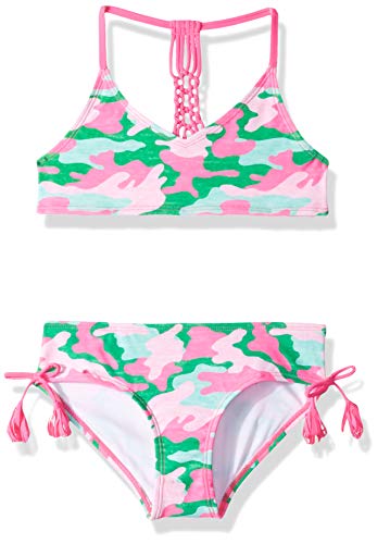 Kanu Surf Girls' Willow V-Neck Bikini Beach Sport 2-Piece Swimsuits