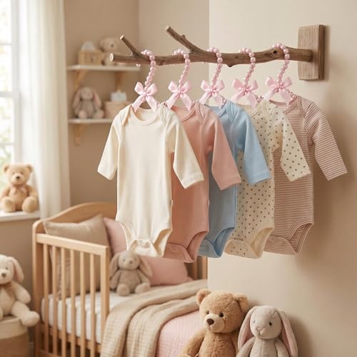 Cintres pour vêtements d'animaux rose anti-glisse DECHOUS 5pcs - 4