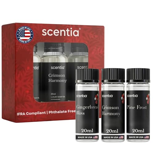 Scentia Winter Holiday Fragrance Oil Gift Set, 3X20 mL