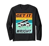 Retro Wright Brothers Shirt Get Wright Shirt Funny Long Sleeve T-Shirt