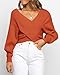 BTFBM Off The Shoulder Sweater for Women Winter Fall Fashion 2026 V Neck Long Sleeve Ribbed Knit Wrap Cropped Sweaters(Brown, Medium)