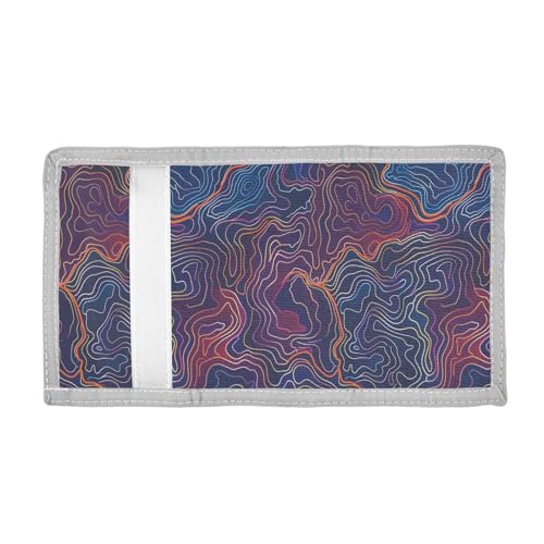 ALAZA Kids Wallets for Boys Girls Toddler Trifold Wallet Children Small Lines Abstract Dark with Zipper Coin Pocket2