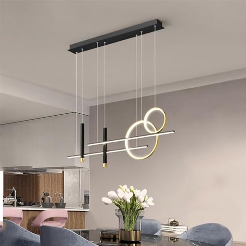 Lampe suspendue fatigué des reflets ? Lustre de table 100 cm à intensité variable pour bureau