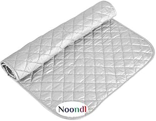 Noondl Ironing Mat Pad,Large Portable Quilted Cotton Heat Resistant Thick Padded Table Top Non Slip Iron Mat Pad 85cm x 48cm