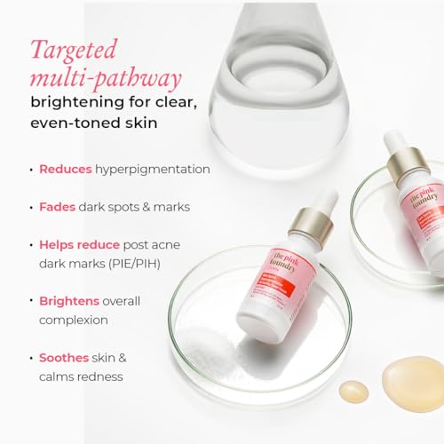 Image of The Pink Foundry Dark Spot & Hyperpigmentation Serum with 3% Tranexamic Acid 2% Alpha Arbutin 3% Niacinamide | Fades Appearance of Acne Marks | All Skin Types | For Men & Women | Lightweight & Fast Absorbing | 15 ml