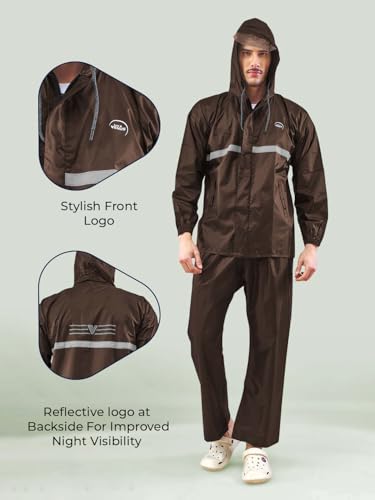 Image of LUX VENUS Reflecting Design Tapping Rain Suit for Men