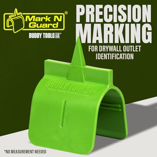 Buddy Tools Mark N Guard - Professional Drywall Electrical Box Locator Tool - Quick Cut Out Tool for Sheetrock - Protects Wires from Damage (Set of 5)
