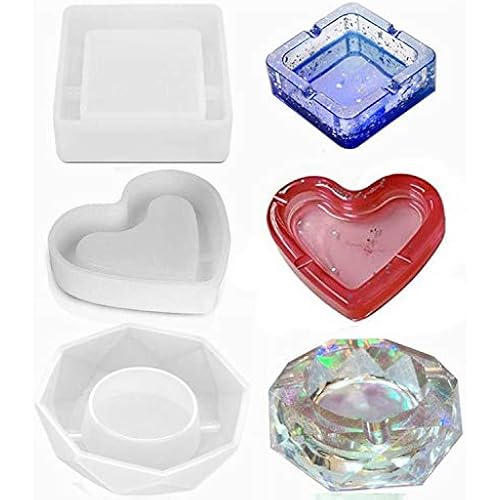 3 Pack Resin Silicone Mold for DIY Home Resin Casting Craft