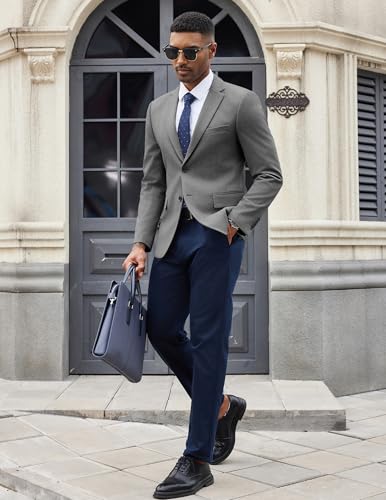Image of COOFANDY Mens Casual Blazer Knit Sport Coat Lightweight Two Button Suit Jacket