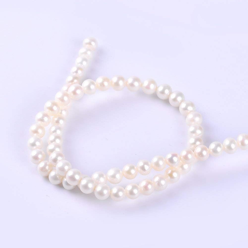 Ruilong 61Pcs/lot 7-8MM AAA Round Ball Natural Freshwater Pearls Beads Bulk for Jewelry Making